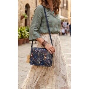 Patricia Nash Vallata Shoulder Bag Leather Butterfly 🦋 Garden Dust Bag New